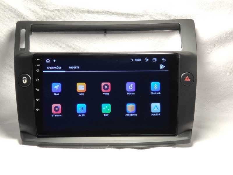 Rádio Citroen C4  - Android 11 – 2 DIN GPS WIFI - Preto