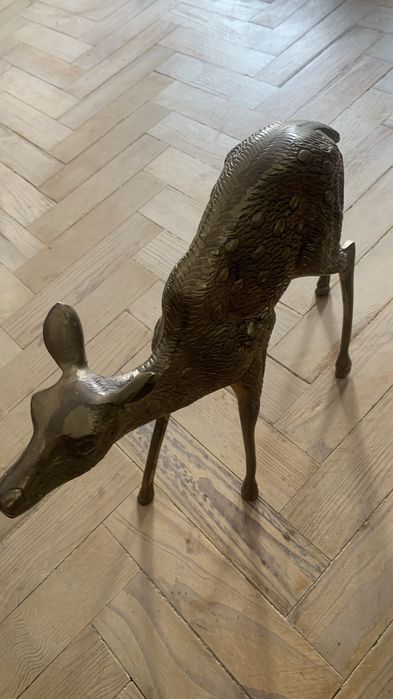 Veados Buck and Doe em bronze