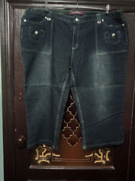 Джинсы -бриджи большой размер