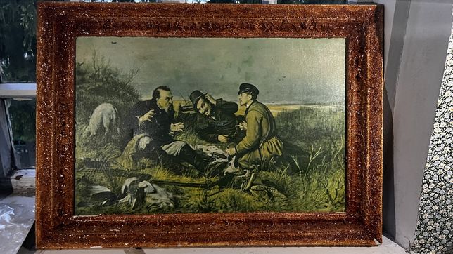 Картина "Три охотника на привале"