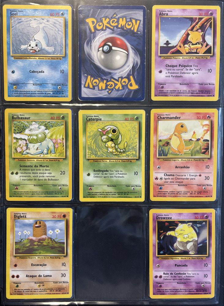 Cartas Pokemon Base Set portugues