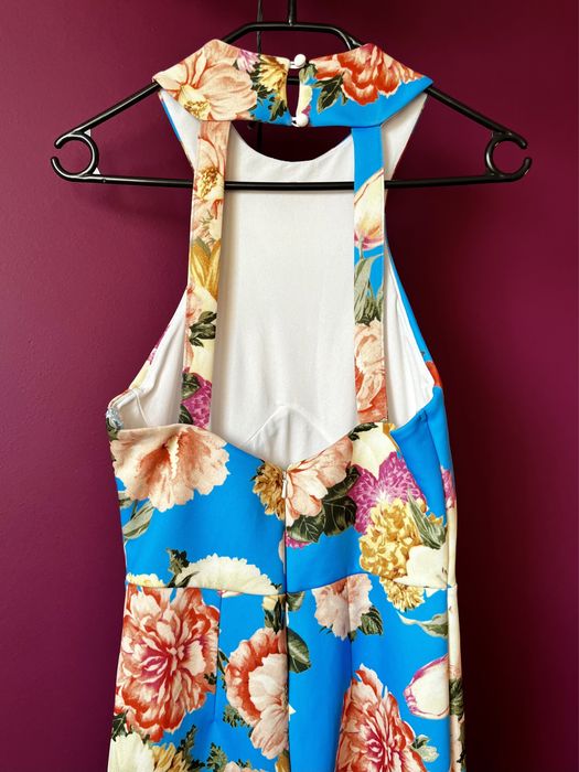 Sukienka koktajlowa syrenka w kwiaty M