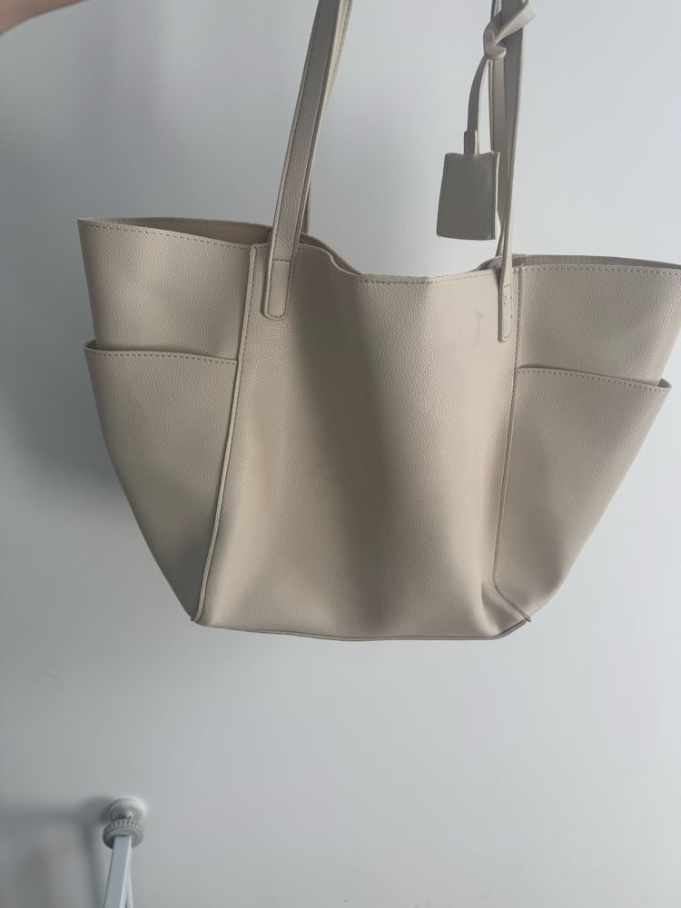 Torebka shopper kremowa Primark
