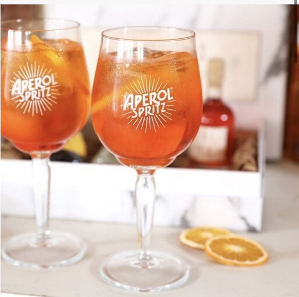 Kieliszki do Aperol Spritz!2 sztuki!Nowa szata graficzna!Okazja!