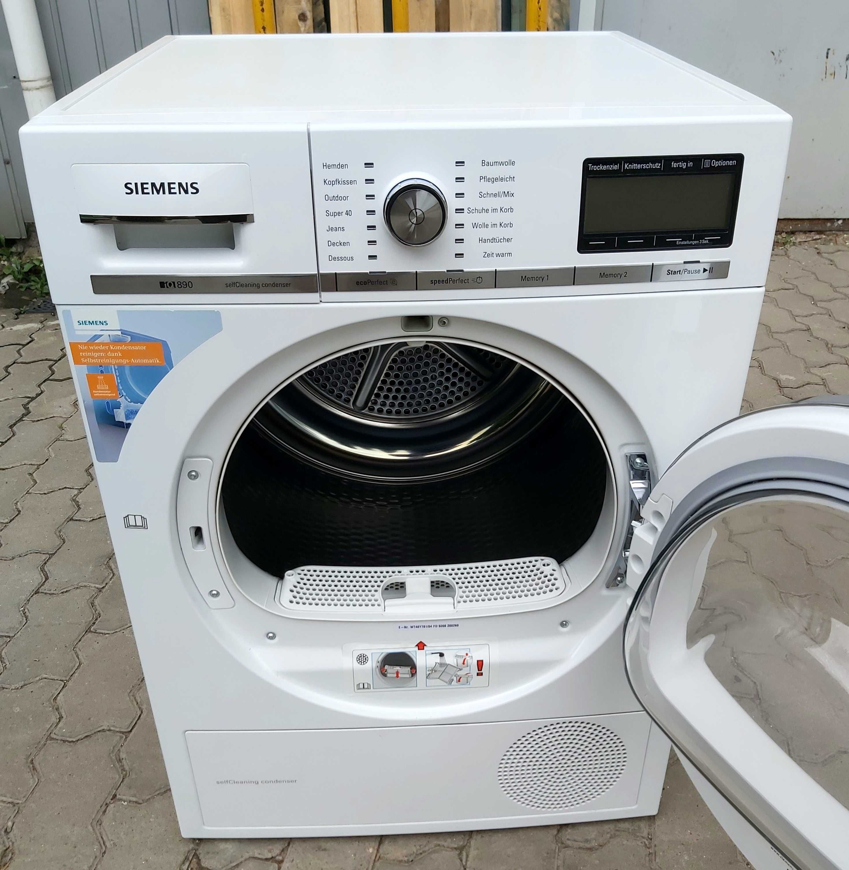 Топовая сушильная машина из Германии iQ 890 Siemens WT48Y781