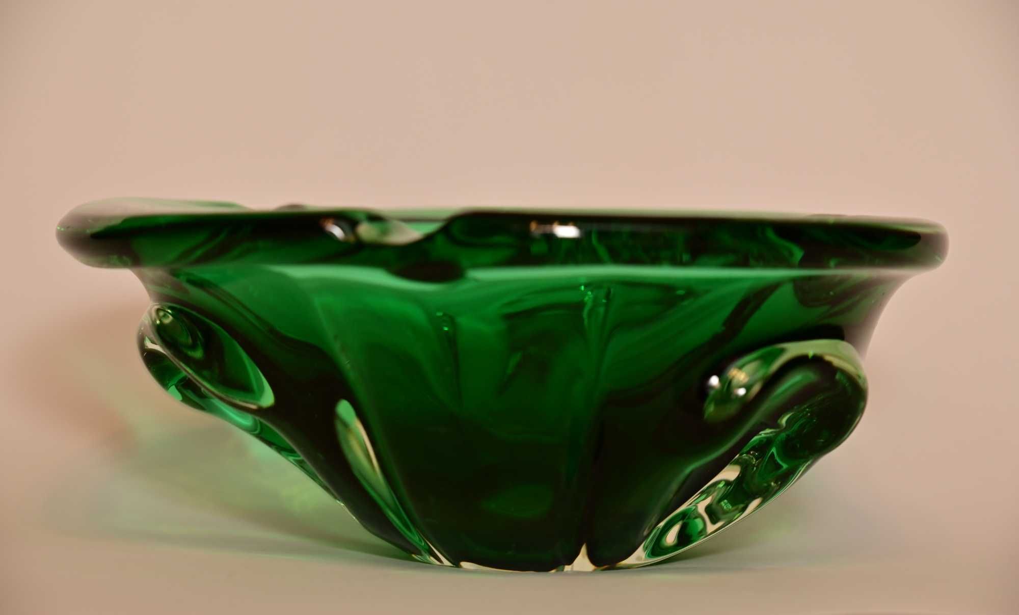 Popielnica ze szkła Murano Sommerso design lata 60. lub 70.