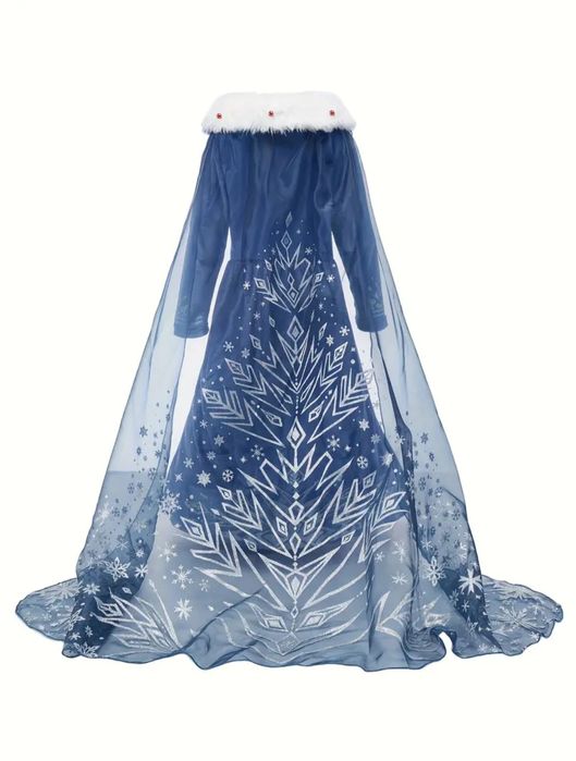 Kostium przebranie strój dziewczynka ELSA Elza Kraina Lodu 100 3-4 lat