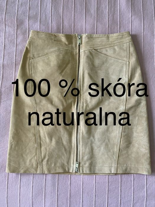 Mango spódnica 100% skóra naturalna jak nowa