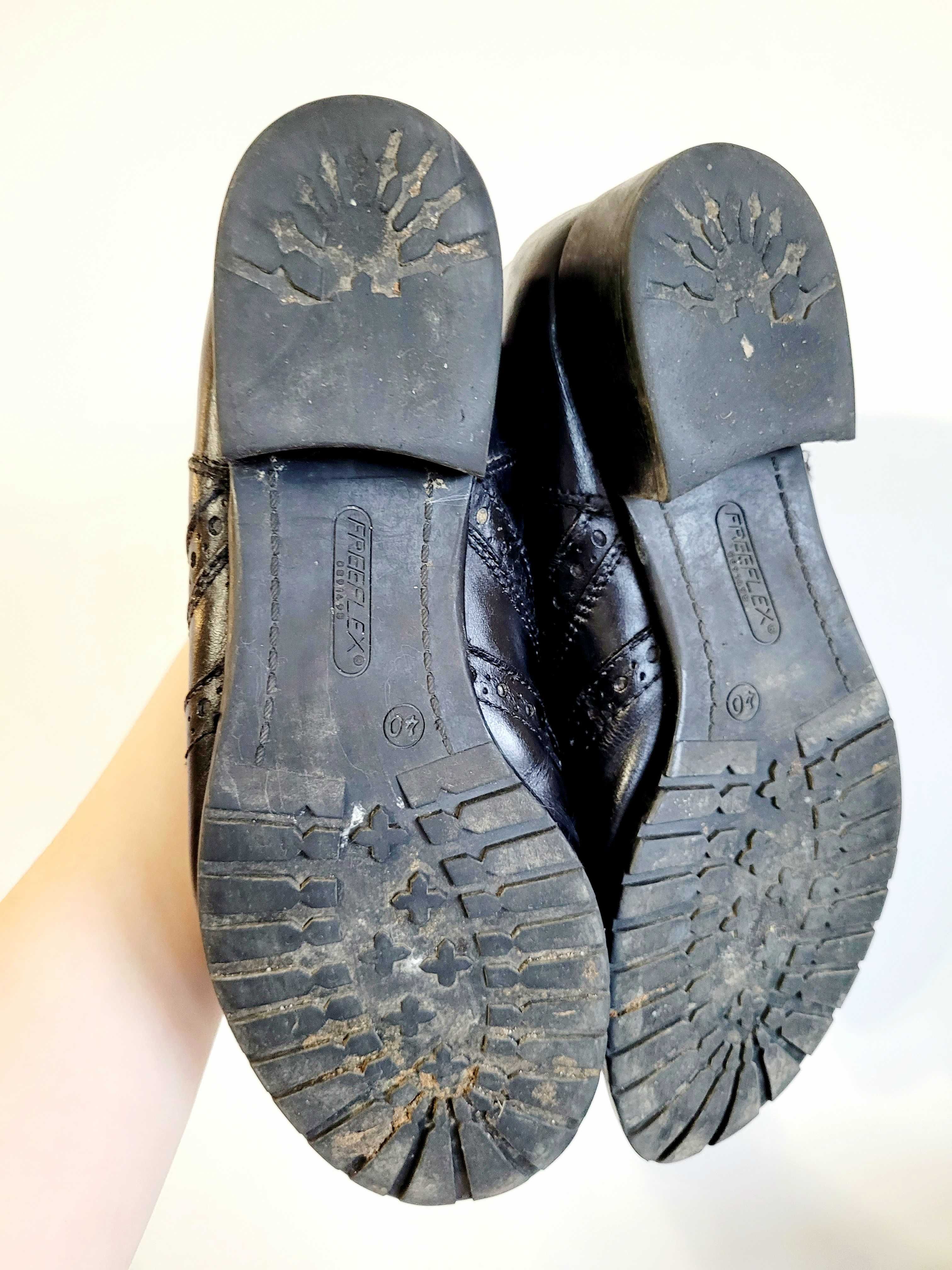 Damskie skórzane kozaki nizkie naturalna skóra buty płaskie trapery