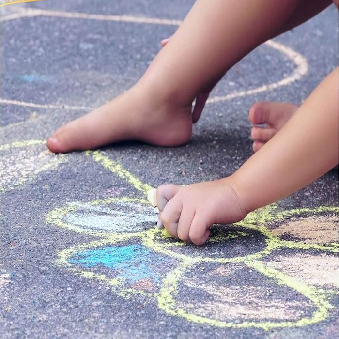 Kreda Szkolna do Tablicy Chodnikowa Kolorowa dla Dzieci Gruba + Gąbka