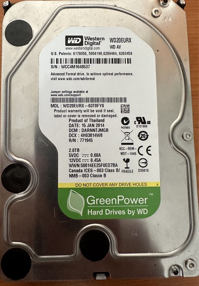 Western Digital Wd20eurx 2 TB