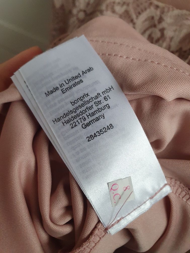 Sukienka Bonprix pudrowy róż rozm. M