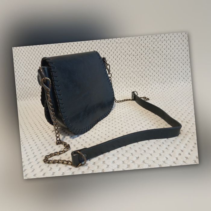 Torebka skórzana czarna SempreArte