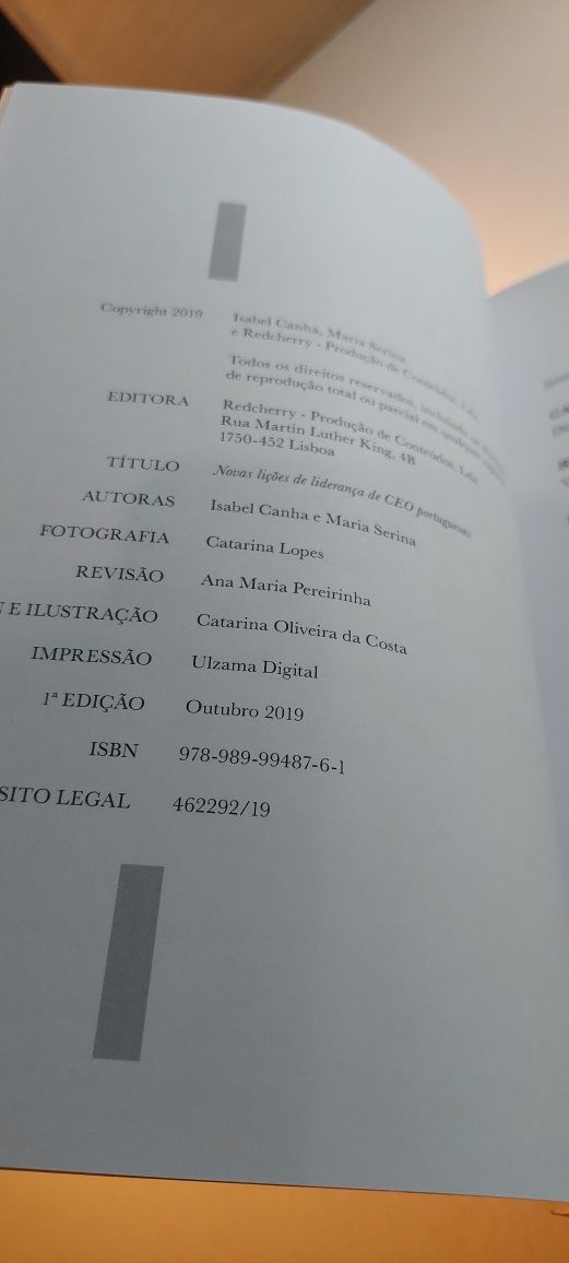 Novas Lições de Liderança de CEO Portuguesas (1ª edição. 2019)