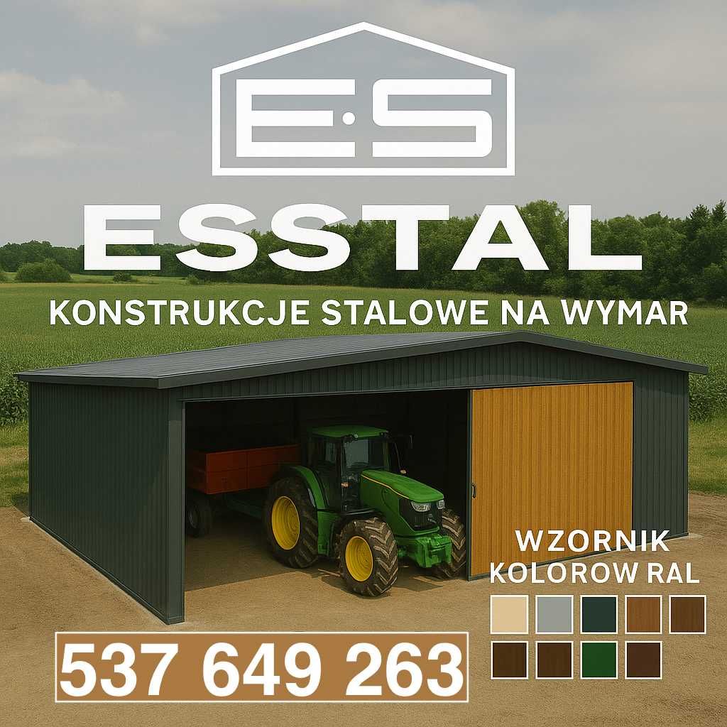 Zadaszenie bez Bram|Wiata|Magazyn Rolniczy|Garaż Blaszany| - ESSTAL*