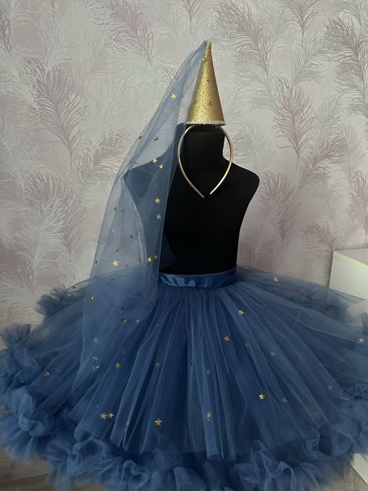 Костюм ночі зірки жовта спідниця , синя спідниця з зірками фея