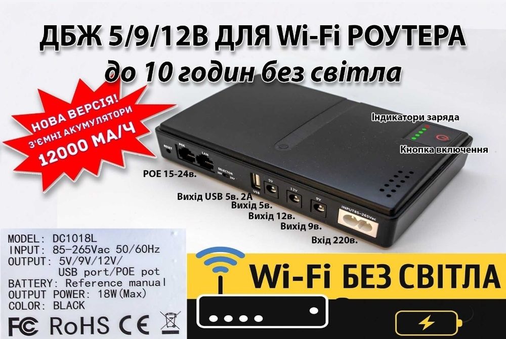 WIFI без світла, безперебійник, роутер без світла