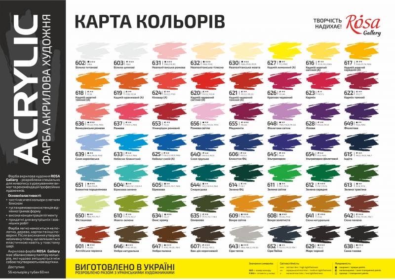 Акриловые краски поштучно