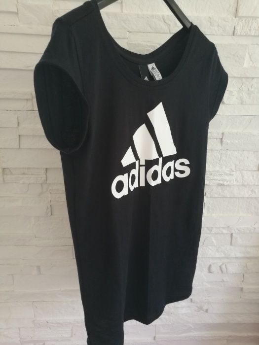 T-shirt koszulka Adidas xs Czarna białe Logo