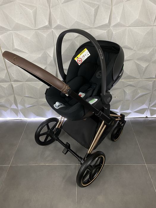 Cybex Priam 4.0 4w1 Deep Black Czarno Różowe złoto