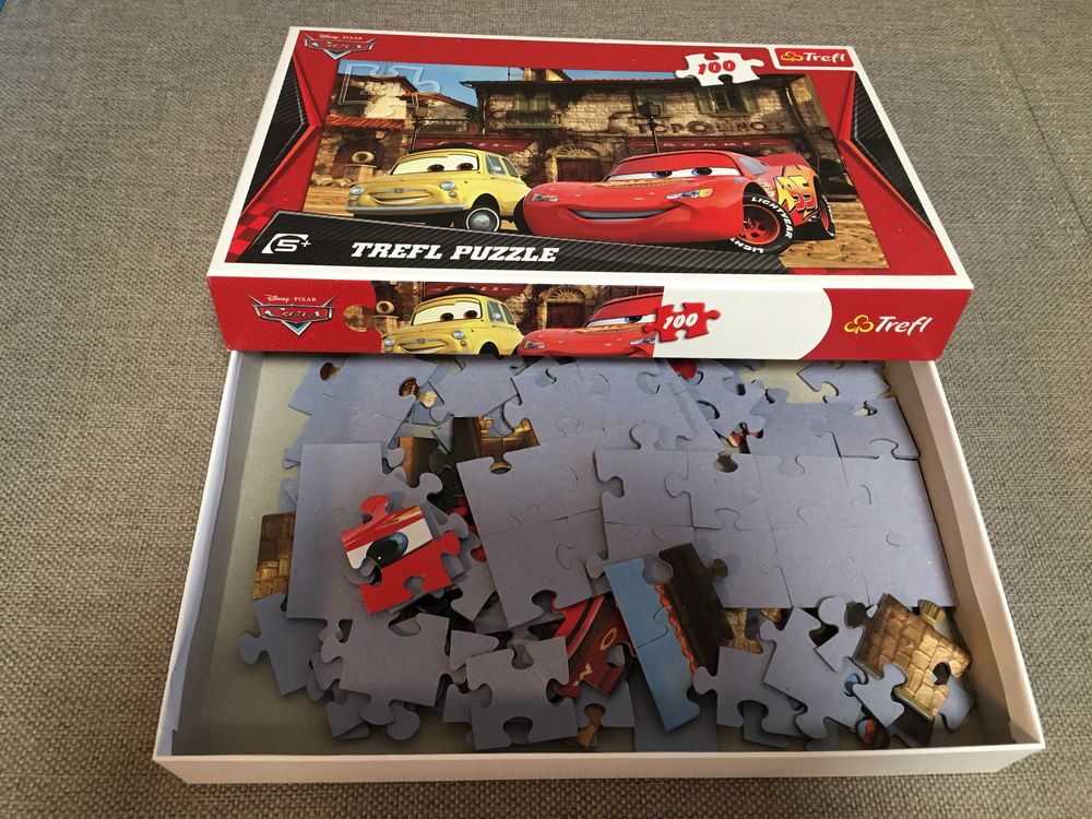 Trefl puzzle wiek 5+ i 6+ 100 i 160 el. Cars Auta Zyg-Zag McQueen