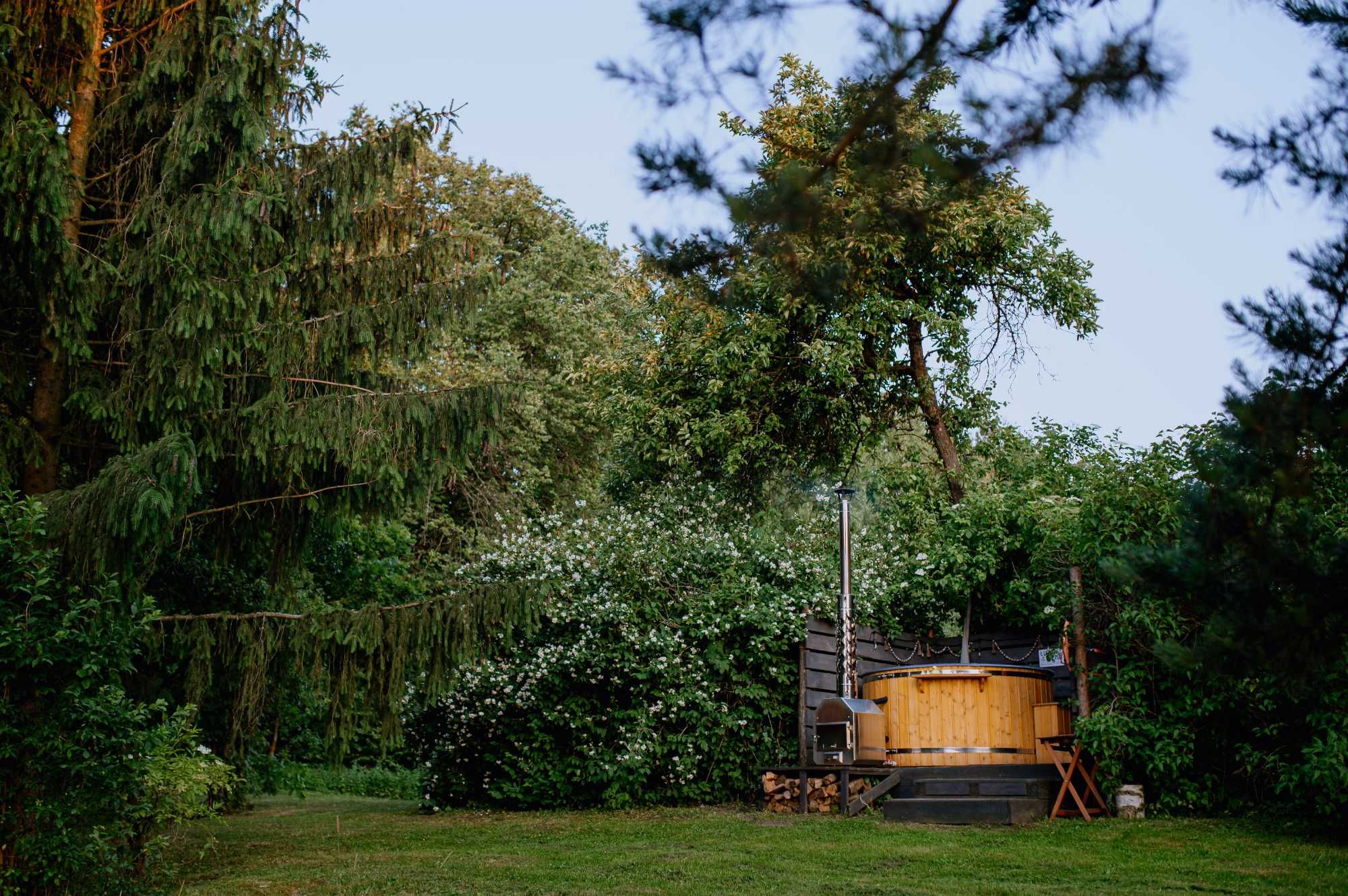 Domek / Szałas / Glamping - jacuzzi, rowery - 50 min z Wwy.