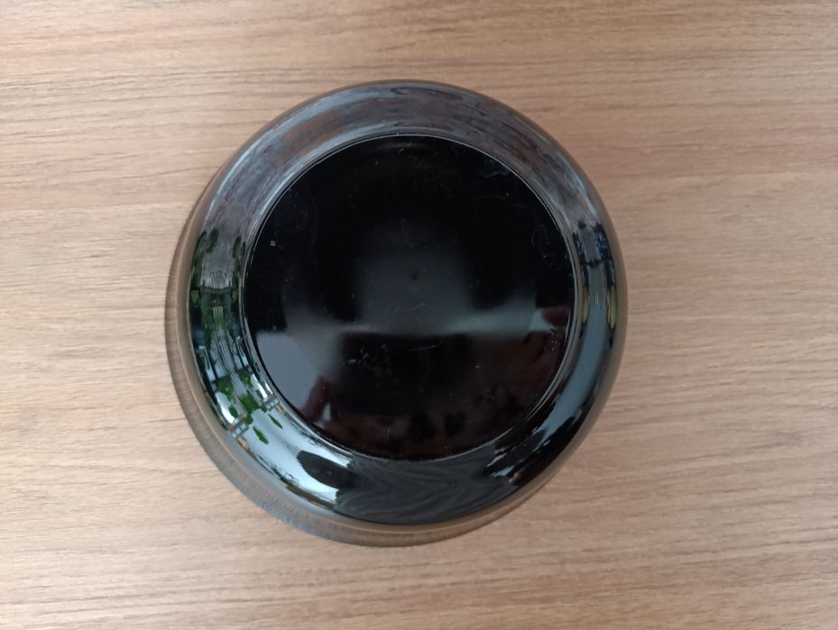 Czarna duża  miska na sałatkę 24 cm grube szkło typu arcoroc