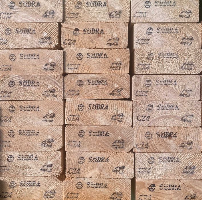 Drewno konstrukcyjne skandynawskie suche strugane C24 BRUTTO!