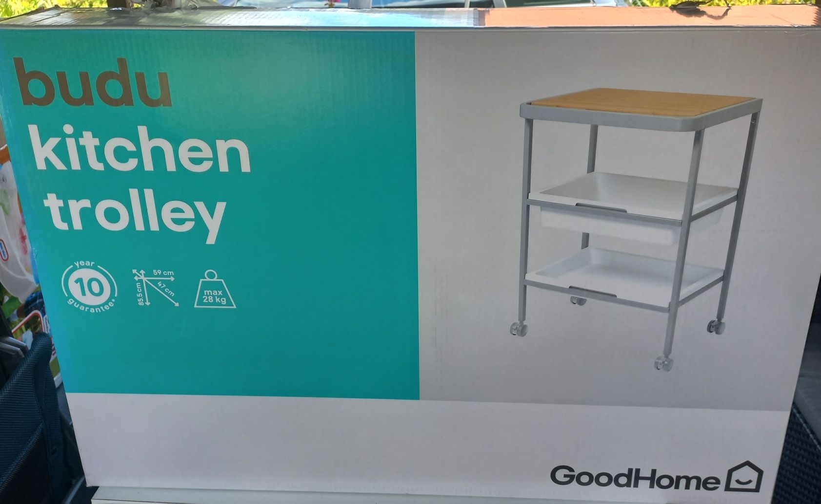 Nowy wózek kuchenny, stolik, barek