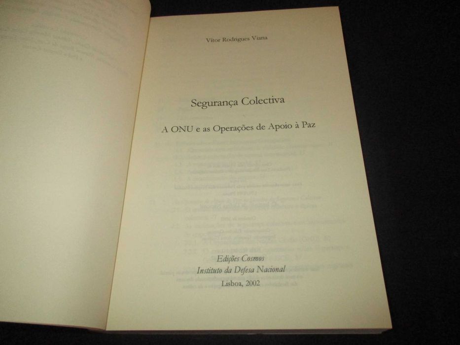 Livro Segurança Colectiva A ONU e as Operações de Apoio à Paz