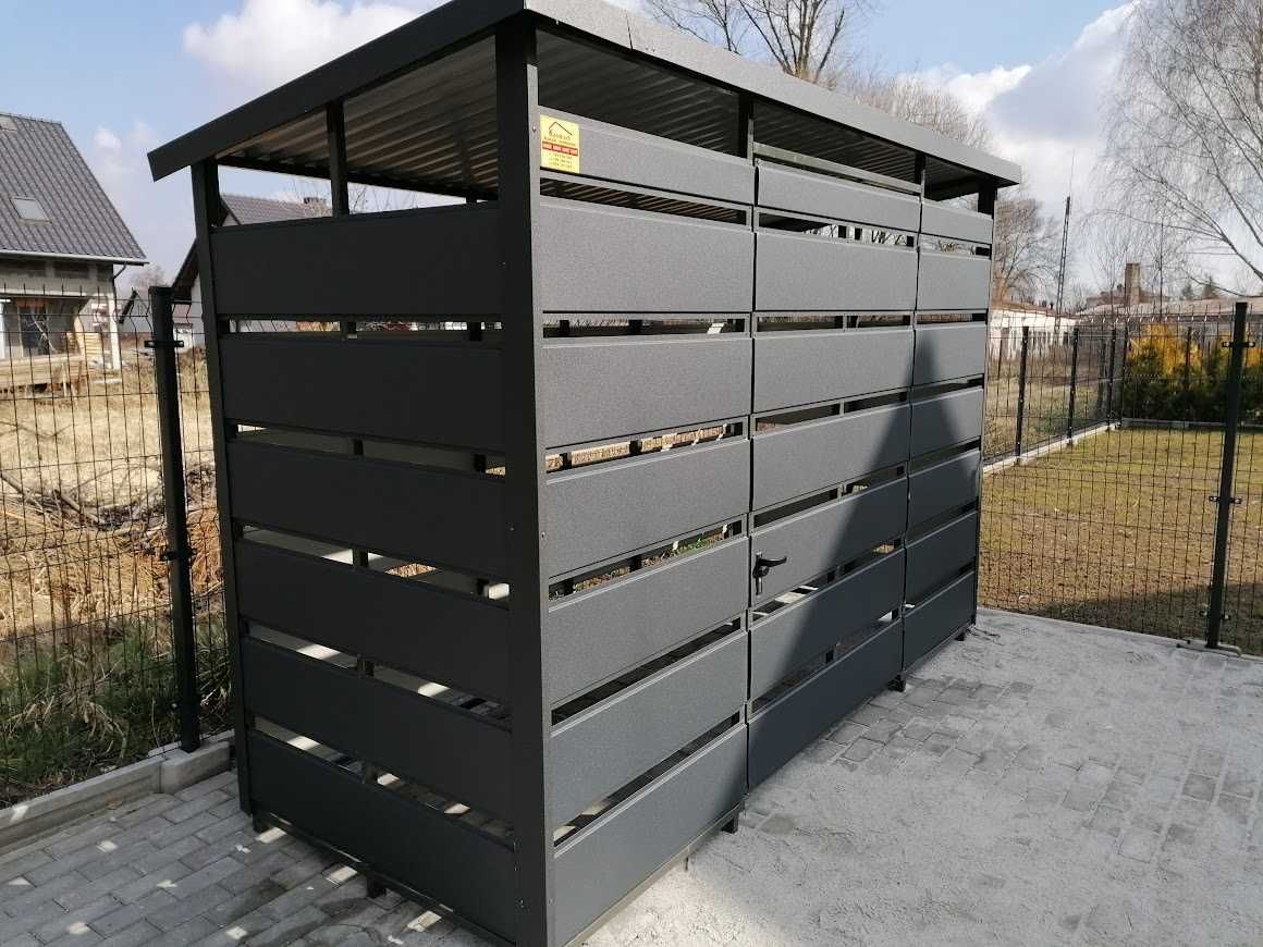 Duża Wiata Śmietnikowa Panelowa  5m x 1m Profil Ocynk