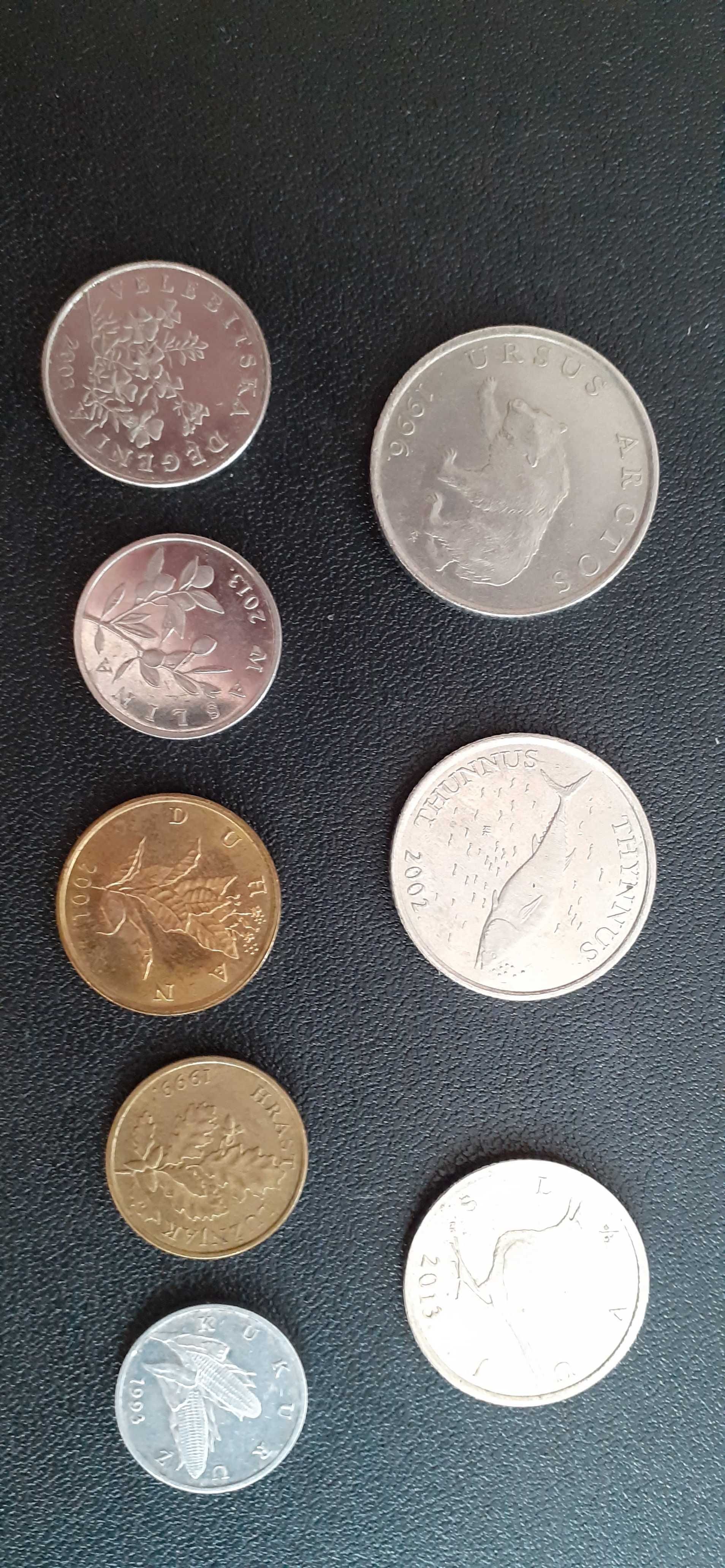 Monety Chorwacji zestaw.