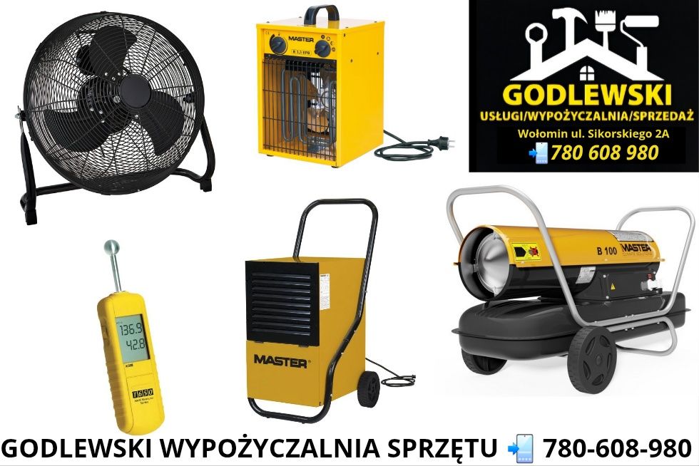 Wynajem! Nagrzewnica elektryczna 3Kw Nagrzewnica Olejowa Wypożyczalnia