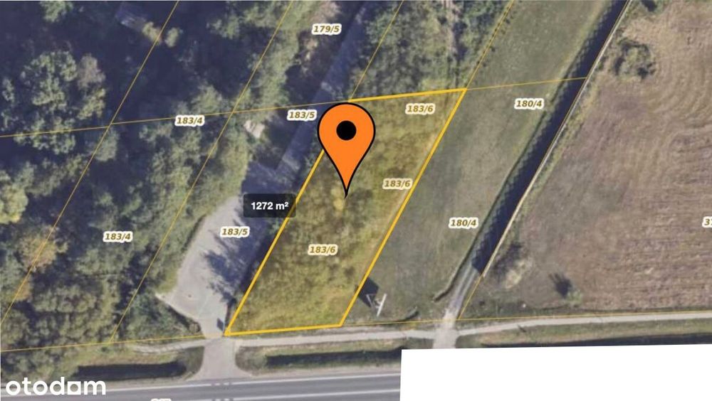 Działka budowlana Nowe Osiny, przy drodze krajowej 92 - 2700m2