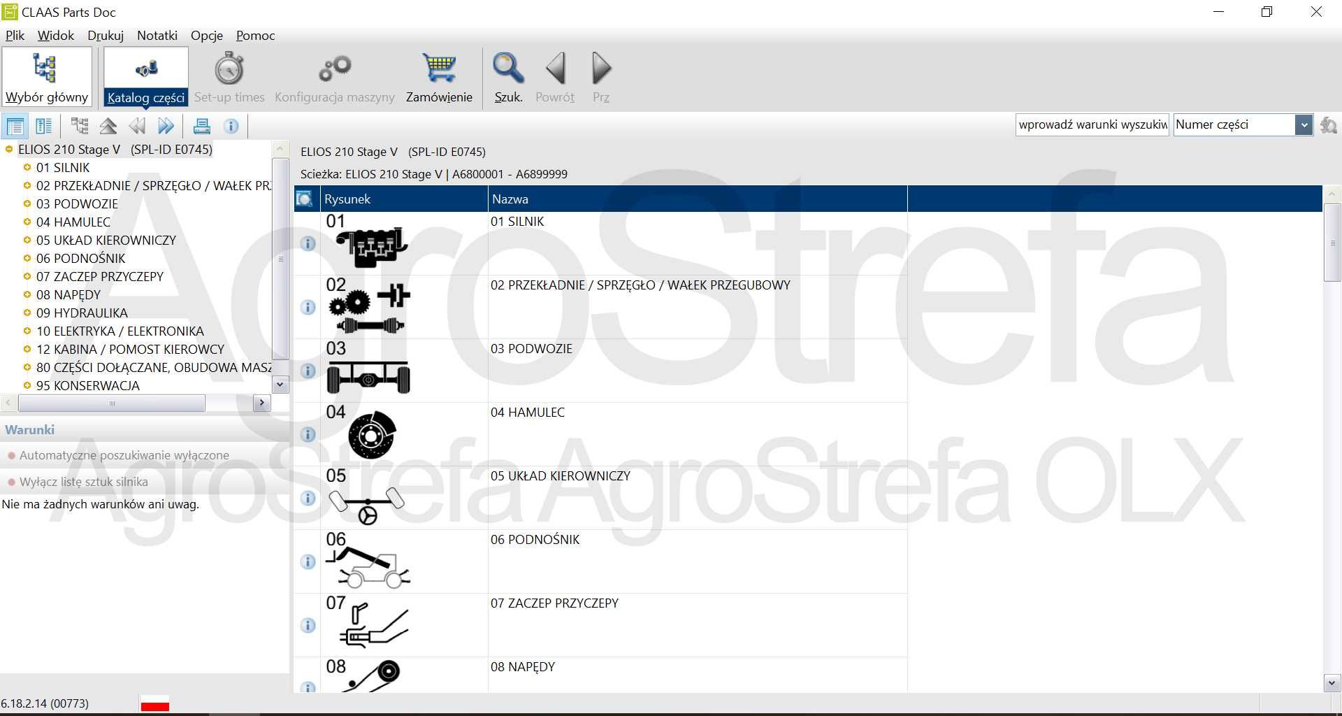 KATALOG Schematy Claas Parts Doc Napraw Instrukcje Serwisowe PL Wersja