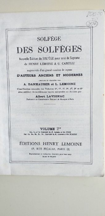 Les Solfège des Solfèges Vol 2 - Henry Lemoine & G. Garulli