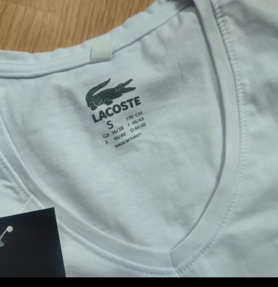 Koszulka damska biała Lacoste