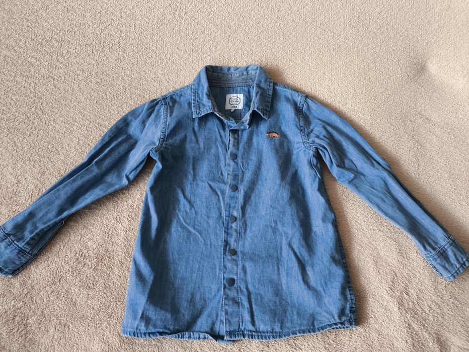 Koszula długi rękaw zapinana na guziki/napy jeans Cool Club r. 104