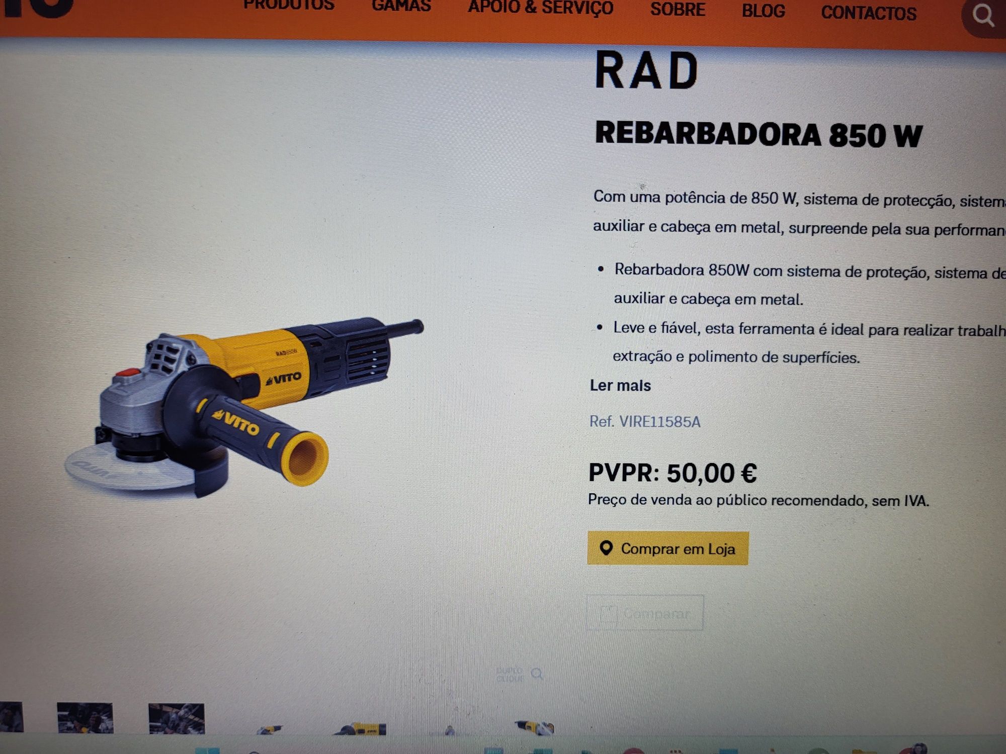 Rebarbadora 850W Vito / Excelente Estado