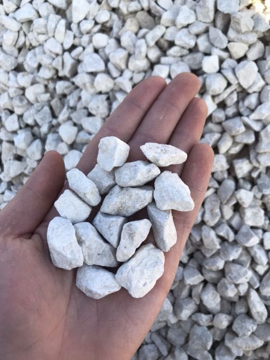 GRYS ŚMIETANKOWY Biały Kamień do Ogrodu Kremowy Żwir na Opaskę Rabaty
