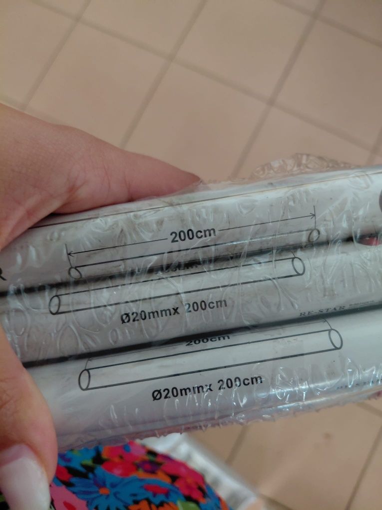 Varões de cortinas em inox com pontas