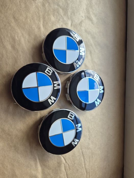 dekielki kołpaki do bmw średnicy 68/64mm niebiesko białe