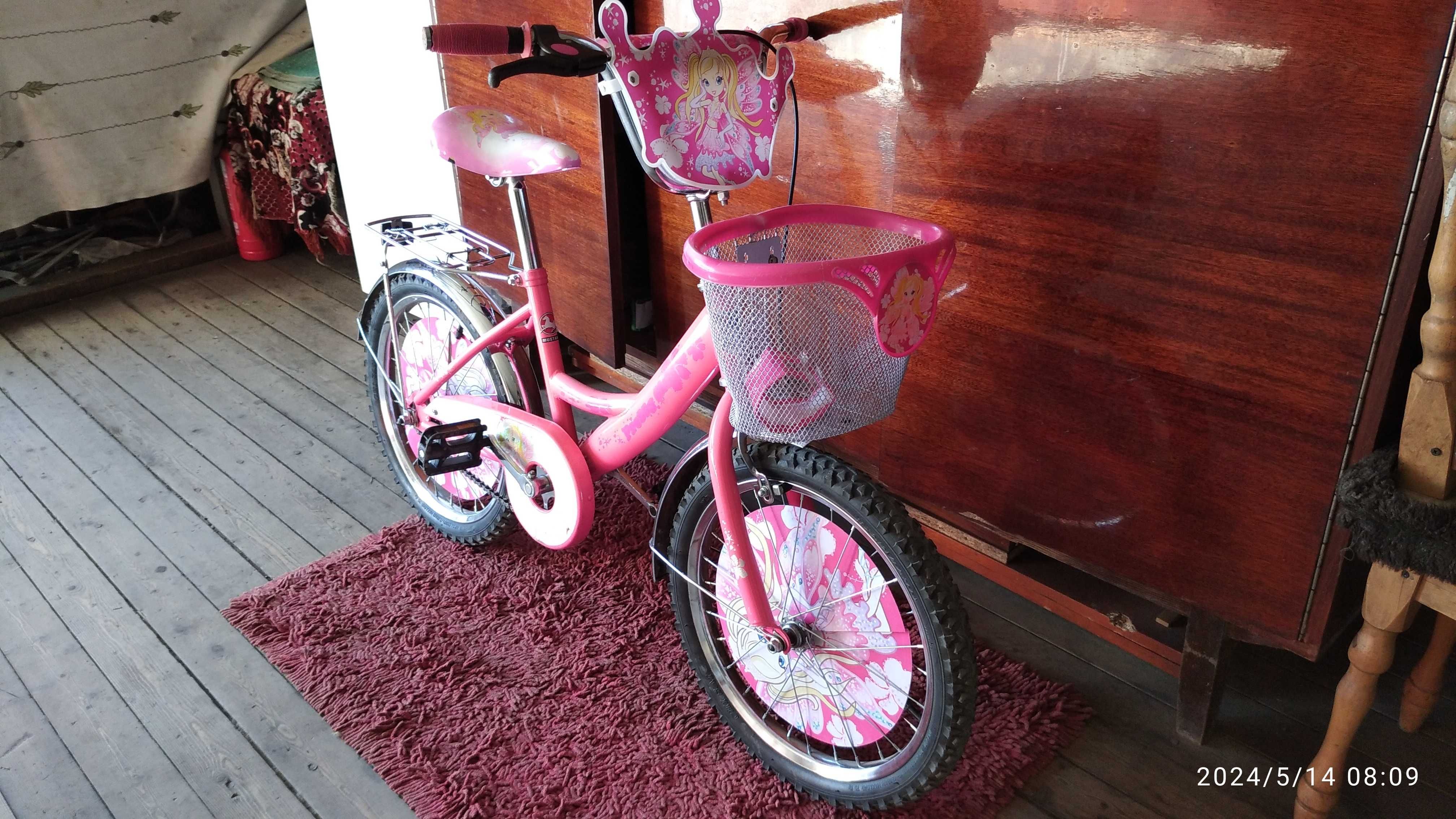 Велосипед для дівчинки Mustang ( принцеса). 5-8 років