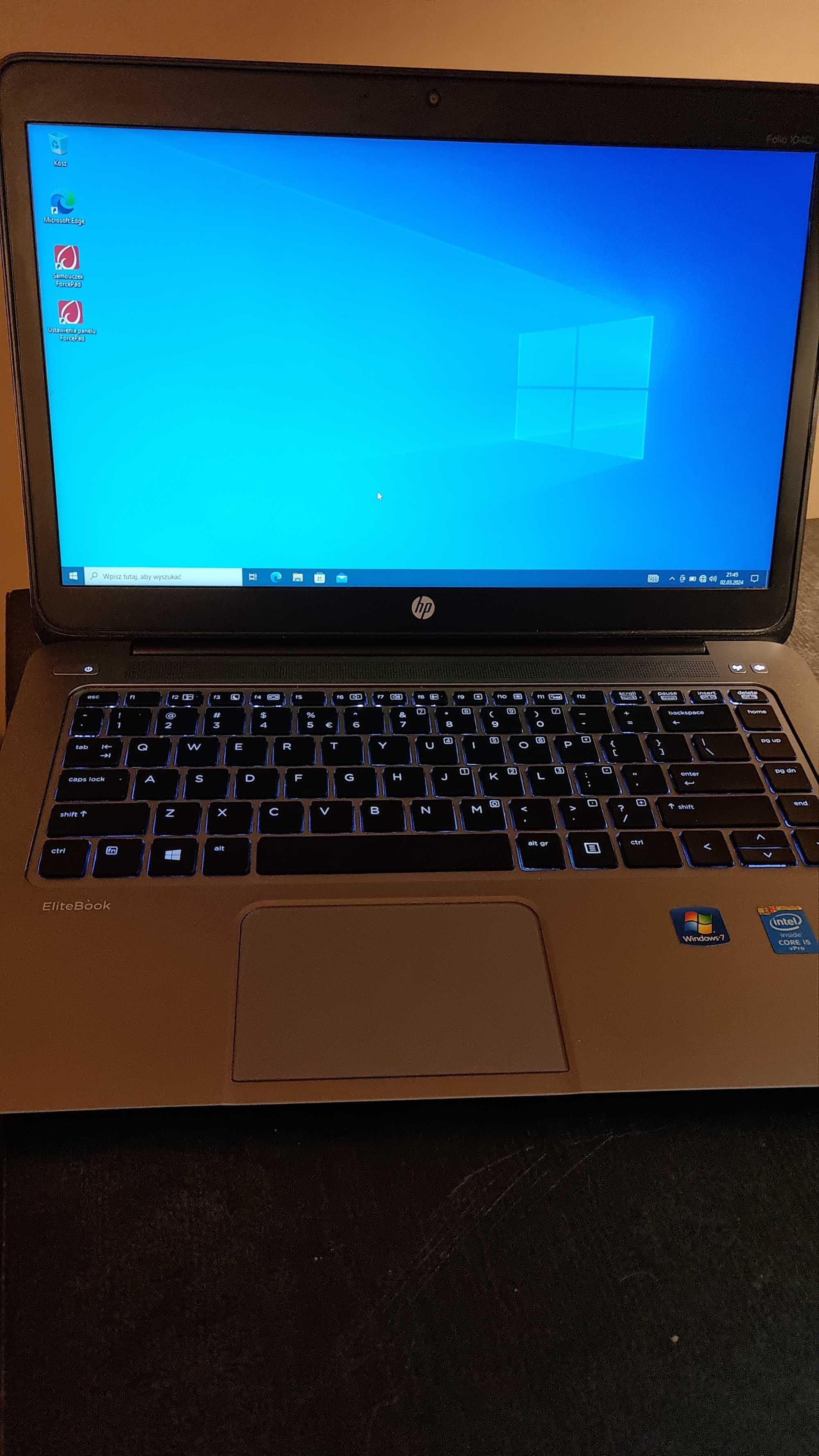 HP Elitebook folio 1040 i5/8/256/HD+/W10/LTE Podświetlana klawiatura