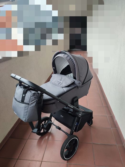Wózek gondola spacerówka 2w1 muuvo quick 3.0 szary gratis fotelik baza
