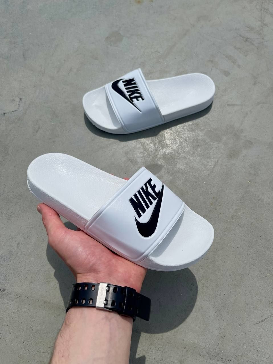 Жіночі шльопанці Nike Slides Logo Swoosh ‘White’