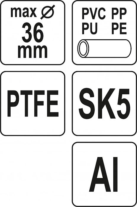 Obcinak Do Rur Pcv (Pp, Pe, Pu) 36Mm Yt-22270 Yato