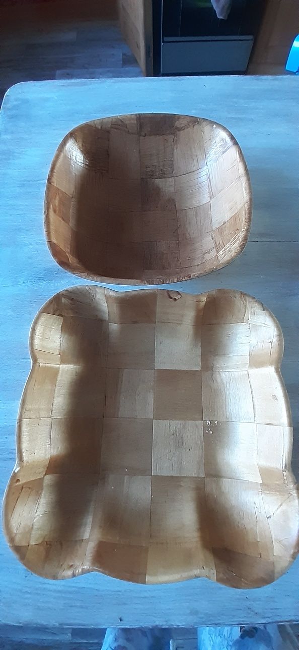 Trzy bambusowe miski- zestaw