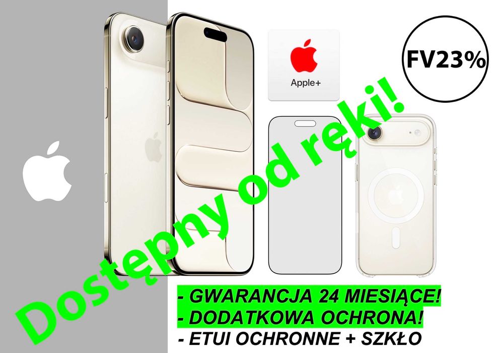 Nowy iPhone 17 AIR 256GB Light Gold ZŁOTY PL GW-2LATA! +DODATKI FV23%