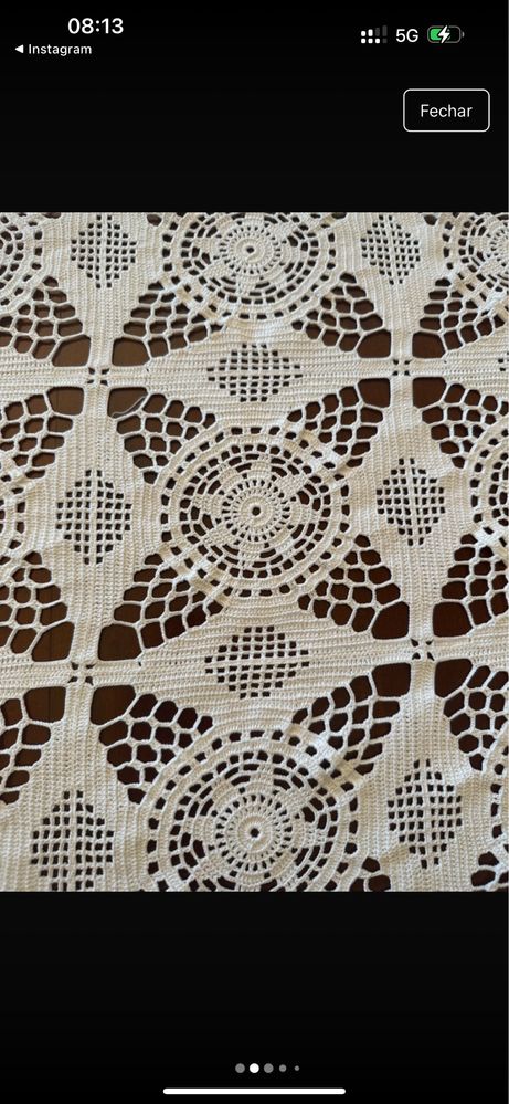 Colcha em crochet para cama  feita à mão
